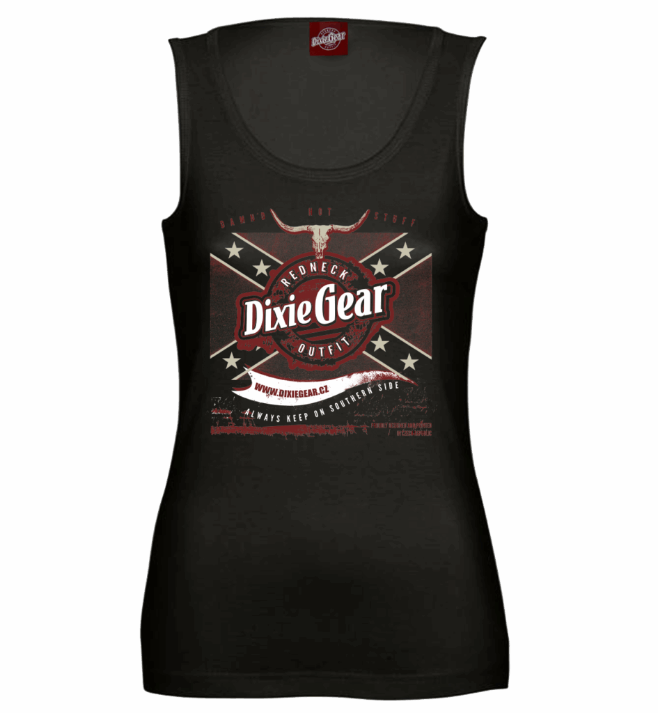 Dixie Gear text black dámské tílko - L