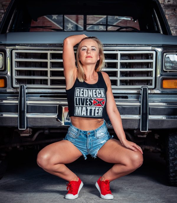 Redneck Lives Matter black dámské tílko - Obrázek 4